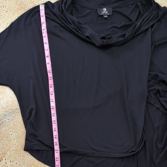 MPG | Minimalist Black 3/4 Dolman Sleeve Off The Shoulder Cowl Neck Size L - Picture 3 of 7